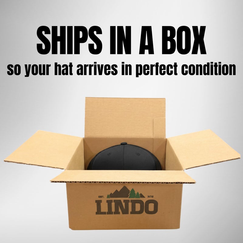 LINDO Trucker Hat [ Palm Tree - Black ] - Image 4